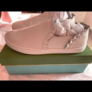Kate Spade Lilly ruffle slip on Sneakers 9 white